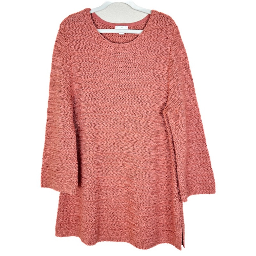 J. Jill Tunic Sweater Bell Sleeves Terracotta Clay Size Large Petite LP